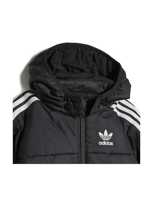 Kids' Sports Jacket Short with Hood Black Adicolor