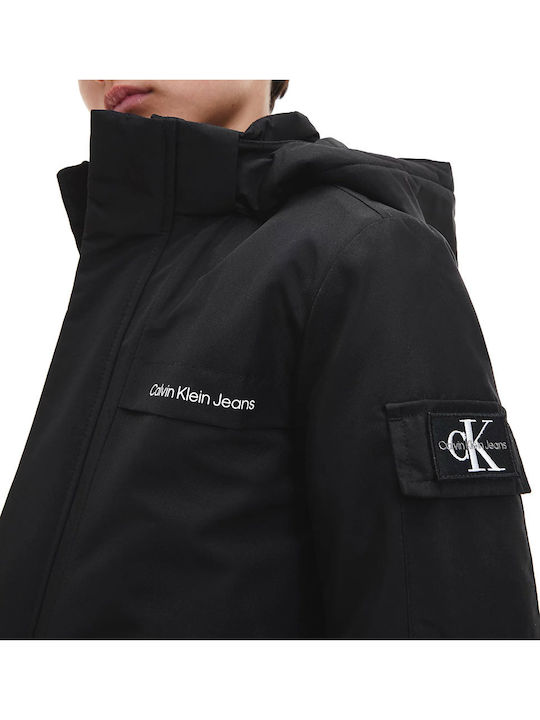 Kids' Parka Long with Hood Black
