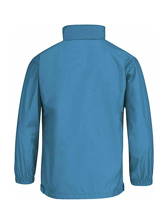 B&C Kids Sports Jacket short Windproof Turquoise Sirocco JK950