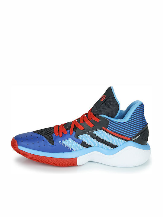 Harden Stepback Χαμηλά Μπασκετικά Παπούτσια Core Black / Team Light Blue / Collegiate Royal