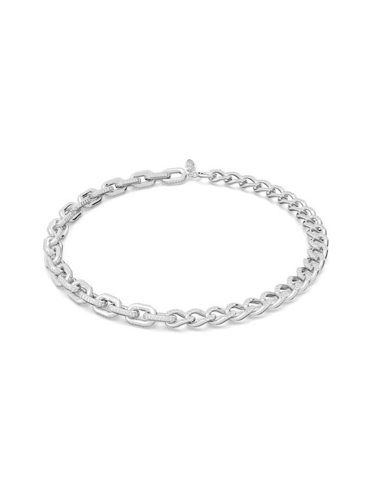 Swarovski Dextera Pave Damen Kette Nacken Breit Dicke 10mm und Länge 40cm