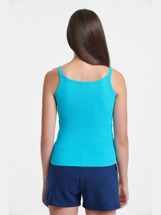 SugarFree Women's Athletic Blouse Sleeveless Turquoise