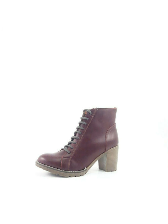 WOMEN'S LEATHER BORNE WITH TAKUNI - Bordeaux