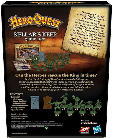 Game Expansion HeroQuest: Kellar's Keep Quest Pack for 2+ Players 14+ Years Old (EN) Hasbro