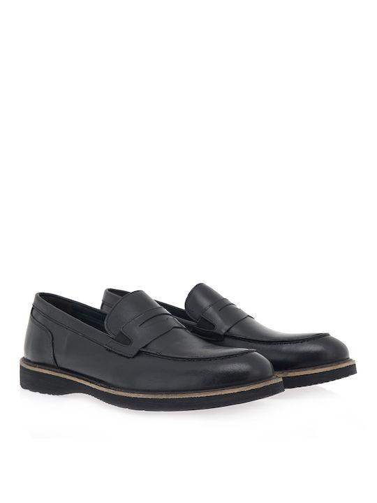 ZIO MODA MOCASINI P524B0011002 - PIELE NEAGRĂ OM 01-PIELE NEAGRĂ