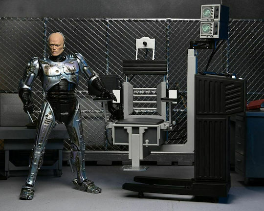 Neca RoboCop RoboCop Повредена В Битка (Със Стол) Фигура За Действие Висока 18 См В Мащаб 1:10