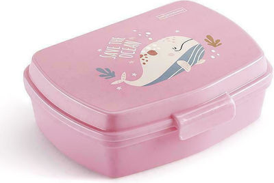 Miquelrius Save The Ocean Kids Lunch Plastic Box Pink L15.8xW11xH5.3cm