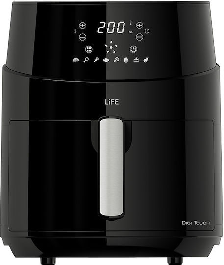 Life Digi Touch Air Fryer 4.5lt Μαύρο