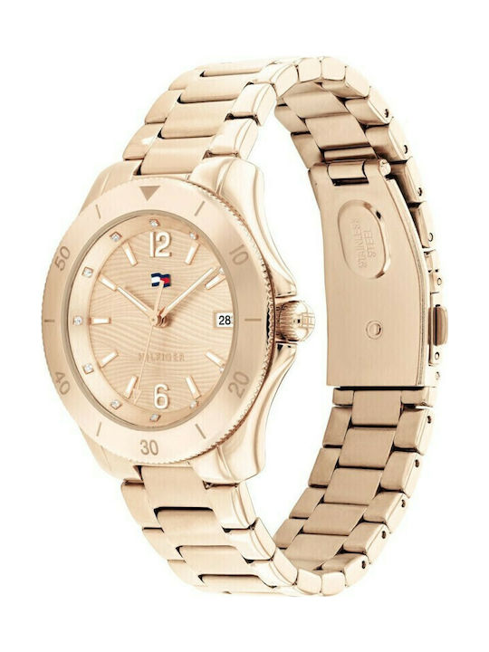 Tommy Hilfiger Brooke Women's Watch with Pink Gold Metal Bracelet