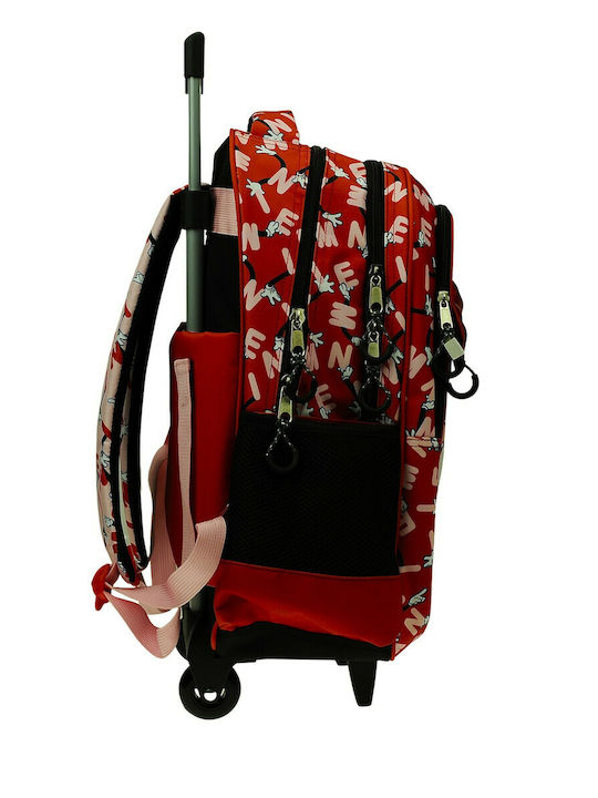 Gim Minnie Best Life School Bag Trolley Elementary, Elementary Fuchsia with Water Bottle Holder 27Liters