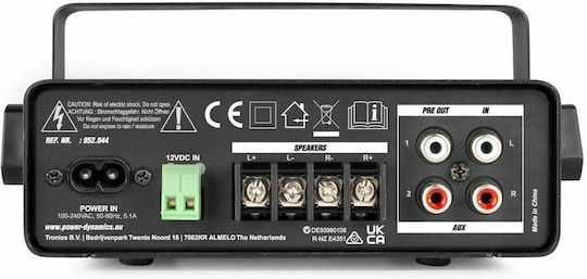 Power Dynamics Integrated Microphone Amplifier 2 Channel 30W USB/Bluetooth