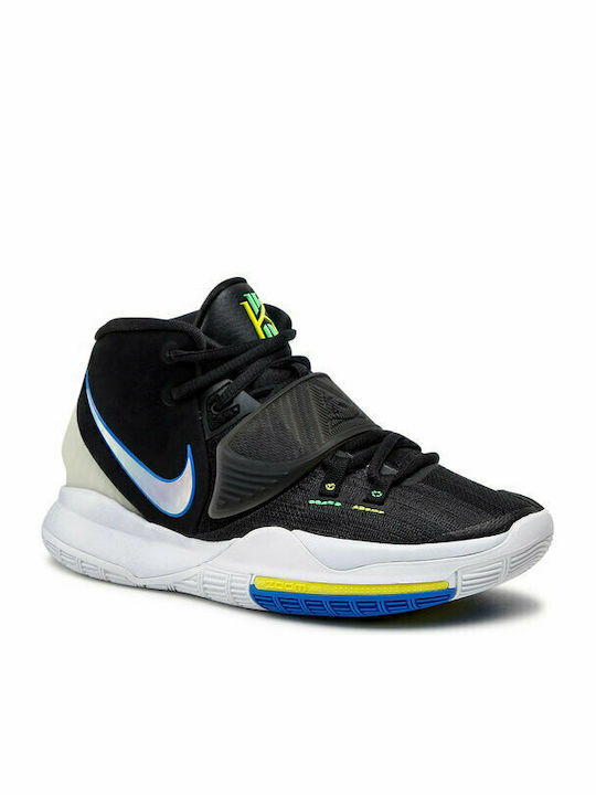 Nike Kyrie 6 Ψηλά Μπασκετικά Παπούτσια Μαύρα