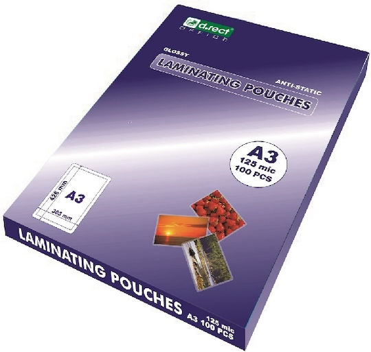 Laminating Sheets A3 125 microns 100pcs