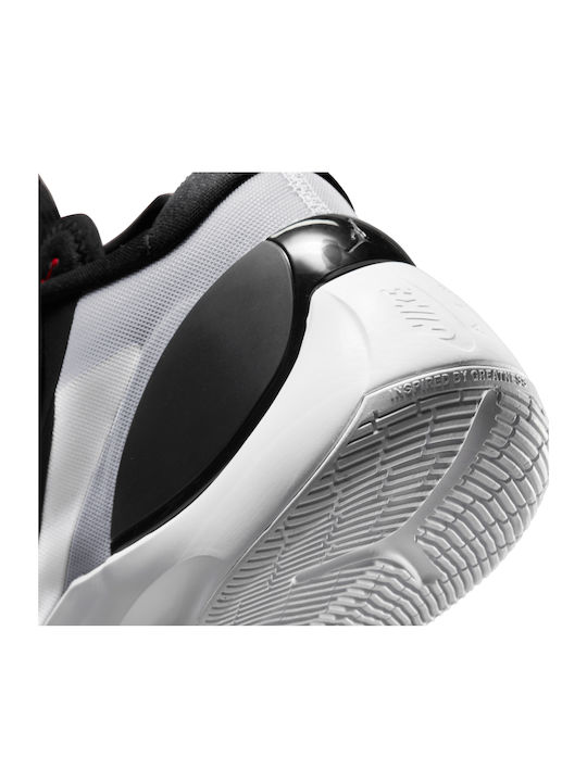 Zoom Separate High Basketball Shoes Black / White / Sky Grey / Gym Red