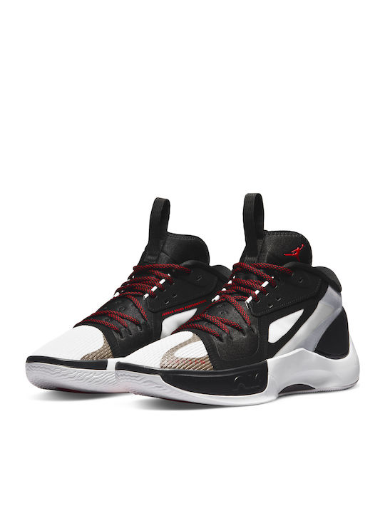 Zoom Separate High Basketball Shoes Black / White / Sky Grey / Gym Red