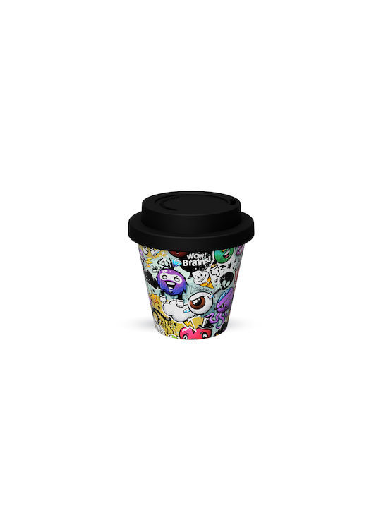 iDrink Urban Bamboo Cup with Lid Multicolour 90ml