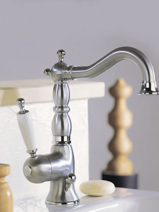 Bugnatese Oxford Mixing Tall Sink Faucet Retro Chrome