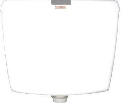 Lamaplast Paloma Wall Mounted Plastic Low Pressure Rectangular Toilet Flush Tank White