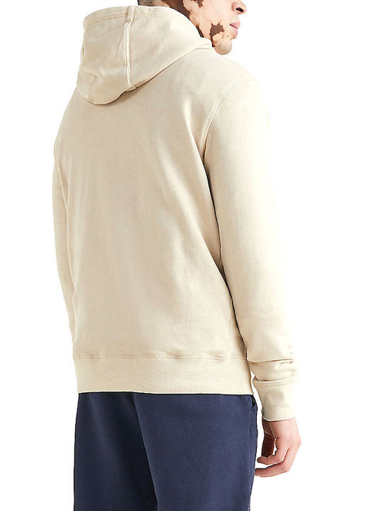 Tommy Hilfiger Men's Sweatshirt with Hood and Pockets Beige