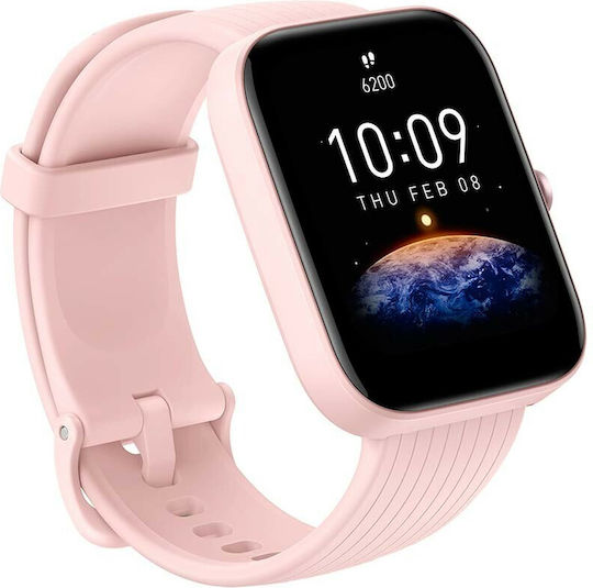 Amazfit Bip 3 Pro 45mm Wasserdicht Smartwatch mit Pulsmesser (Pink)