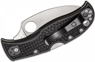 Spyderco Rockjumper Pin Knife Black with Blade made of Stainless Steel in Sheath