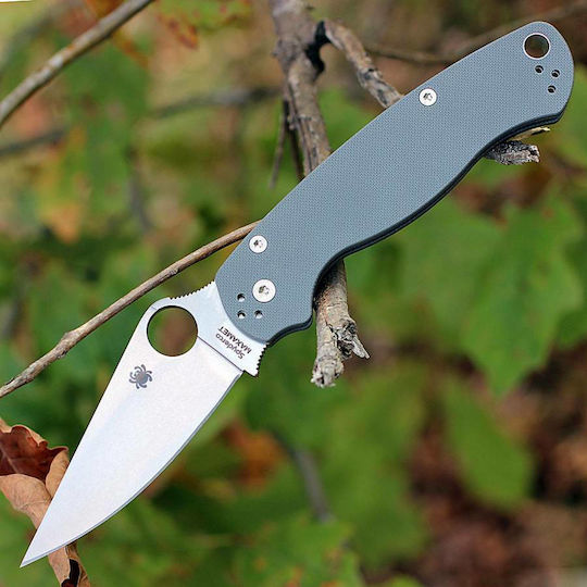 Spyderco Paramilitary 2 Maxamet Швейцарско Армейско Ножче Сиво