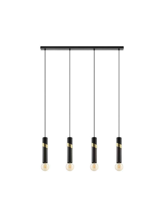 Eglo Cedral Pendant Chandelier Rail for 4 Bulbs E27 Black