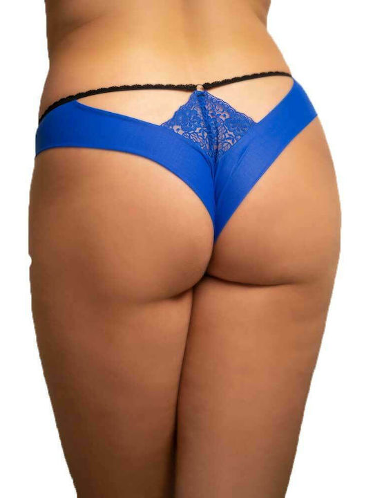 La Nuit Plus Size brasilianische Unterwäsche in Farbe Blau