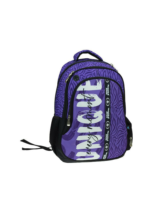 Back Me Up No Fear Unique School Bag Backpack Elementary, Elementary in Purple color