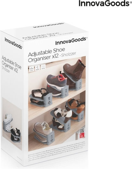 InnovaGoods Sholzzer Plastic Storage Case for Shoes in Gray Color 6pcs