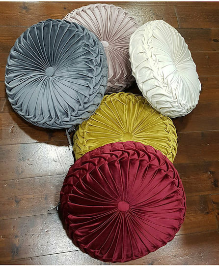 Liolios Home Възглавница За Диван Dutch Velvet От Кадифе Син 42x42см