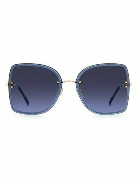 Jimmy Choo Women's Sunglasses with Blue Metal Frame and Blue Gradient Lenses LETI/S LKS/GB