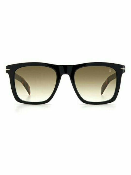 David Beckham Men's Sunglasses with Black Plastic Frame and Brown Gradient Lens DB 7000/S XWY/9K