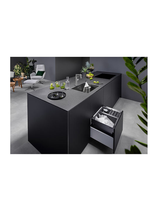 Blanco Zerox 500-U Ένθετος Νεροχύτης Inox Σατινέ Μ54xΠ44cm Dark Steel