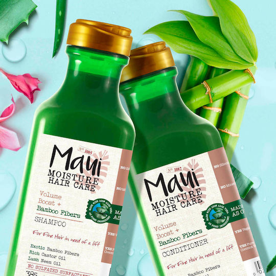 Maui Moisture Thicken & Restore + Fibre de Bambus Sampon de Par Contra Căderea Părului pentru Păr Fragil 385ml