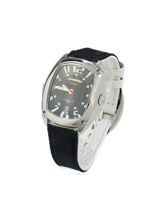 Chronotech Ceas cu Alb Curea de Cauciuc CT7696L-01