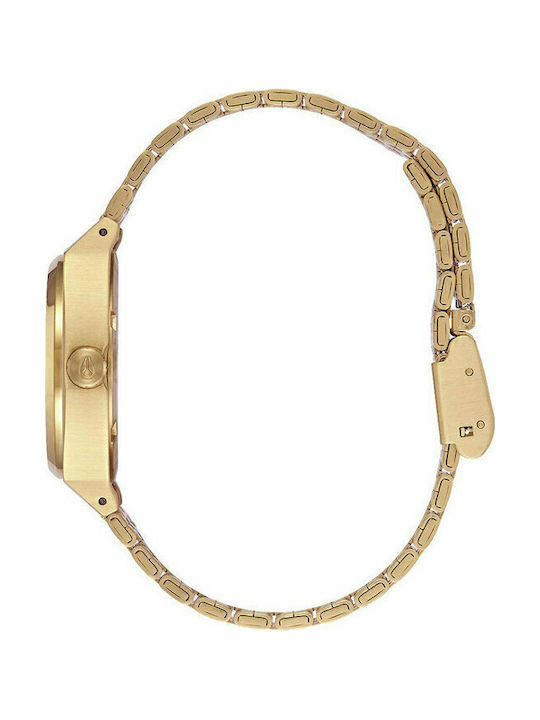 Nixon Time Teller Γυναικείο Ρολόι 31mm Μπαταρίας με Χρυσό Μεταλλικό Μπρασελέ