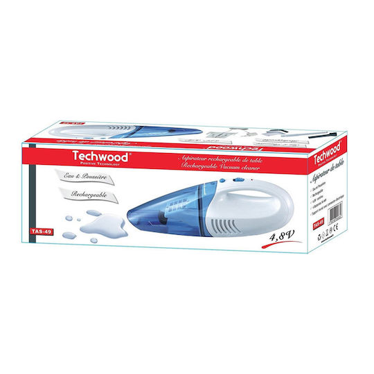 Techwood Aspirator de mână reîncărcabil 4.8V Albastru