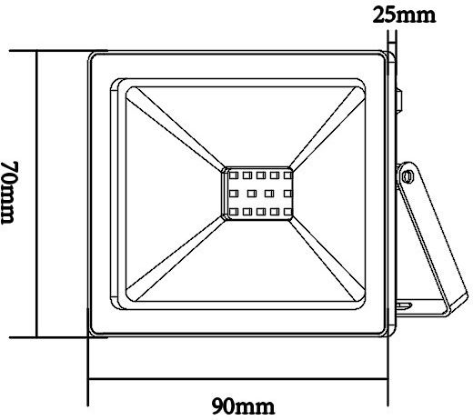 Aca Στεγανός Προβολέας LED 10W Θερμό Λευκό 3000K IP66