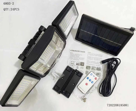 Waterproof Solar LED Floodlight with Motion Sensor and Remote Control IP65