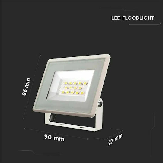 V-TAC Waterproof LED Floodlight 10W Natural White 4000K IP65