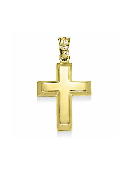 Triantos Herren Gold Kreuz 18K