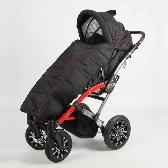Akces-Med Hippo+ Kinder Rollstuhl Klappbar Besondere Art Größe 2 20cm Graues / Rotes