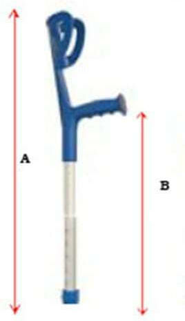 Mobiak Children's Elbow Crutch with Adjustable Height 0806665 Blue 0806665