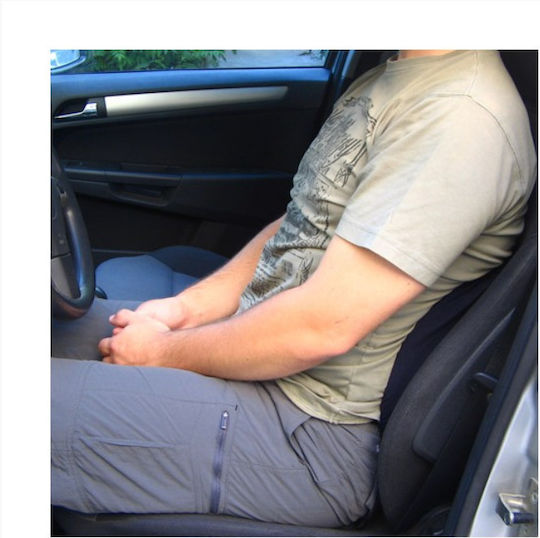 Alpha Foam Waist Comfort Μαξιλάρι Καθίσματος με Memory Foam 34x32x8cm σε Μαύρο χρώμα