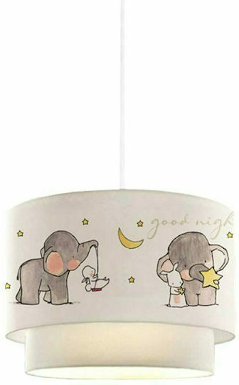 Pakketo Gute Nacht Einfaches Licht Kinderzimmer-Deckenleuchte Deckenleuchte aus Kunststoff mit E27-Fassung Weiß 30x20cm