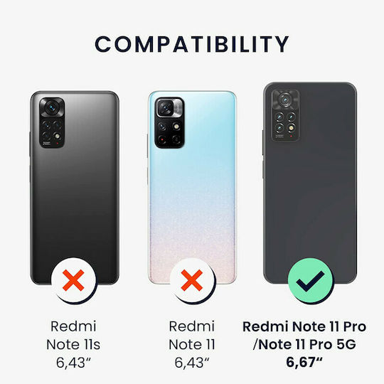 KWmobile Soft Flexible Rubber Umschlag Rückseite Silikon Light Blue Matte (Redmi Note 11 Pro)