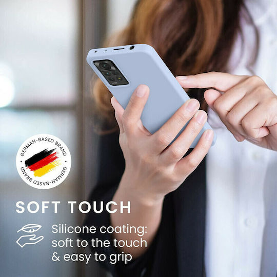 KWmobile Soft Flexible Rubber Umschlag Rückseite Silikon Light Blue Matte (Redmi Note 11 Pro)
