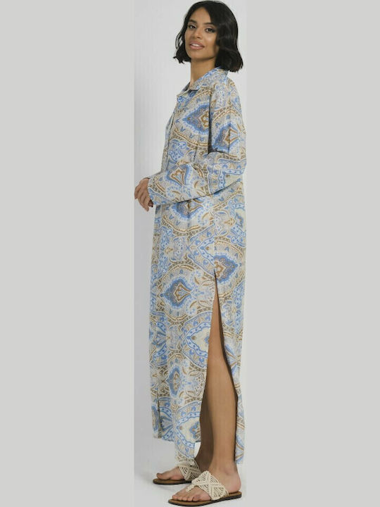 Ble Resort Collection Damen Maxi Kleid Strand Blau
