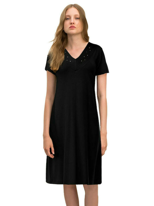 Vamp Γυναικείο Φόρεμα Παραλίας Μαύρο